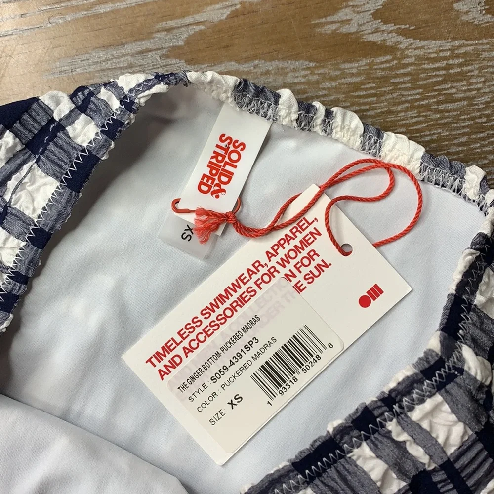 SOLID & STRIPES The Ginger Puckered Madras Bottom